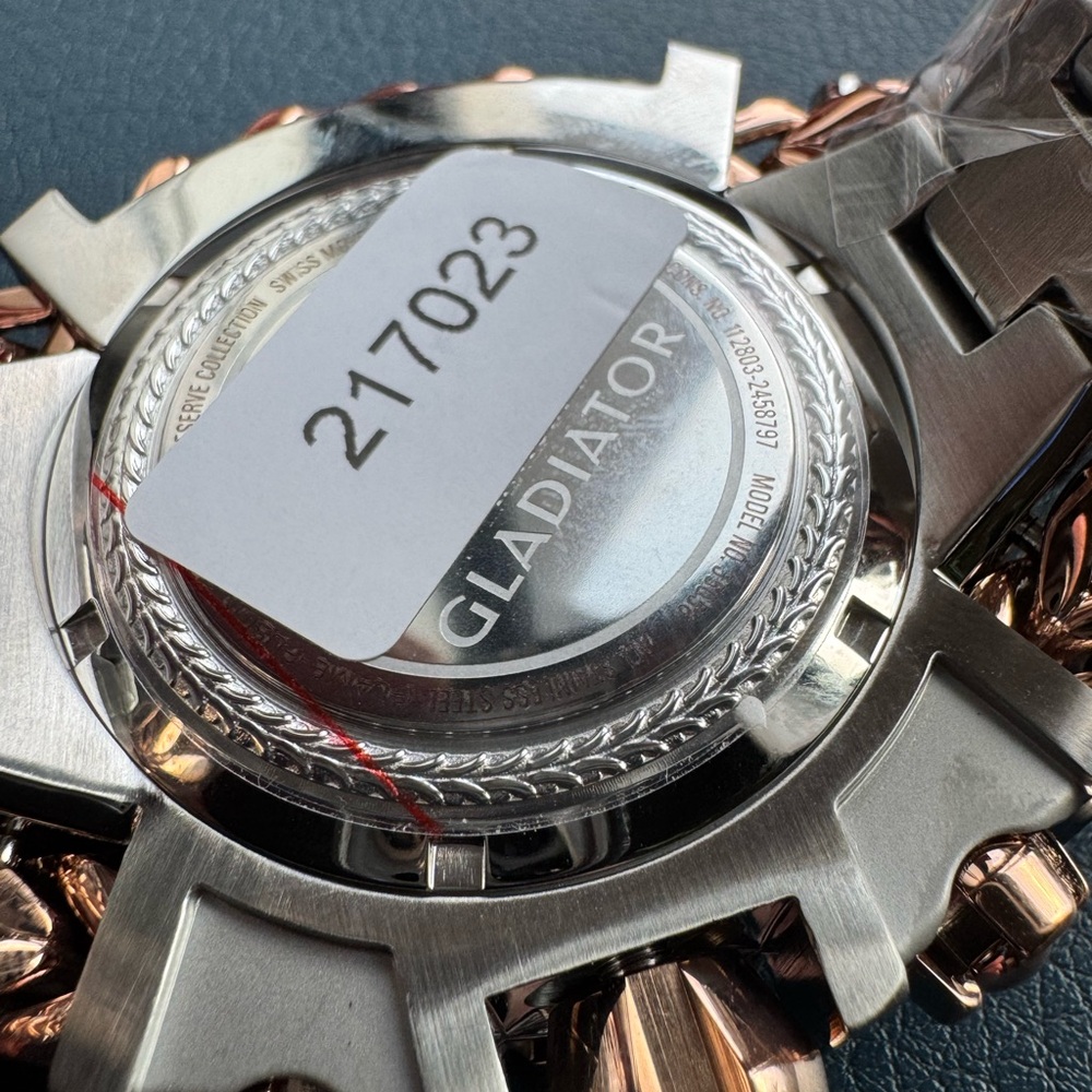 Invicta Swiss Reserve Gladiator 2.92CTW Diamond w/ Rose Gold Mens Watch New! - Picture 9 of 10